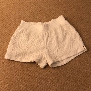 White Lace Shorts
